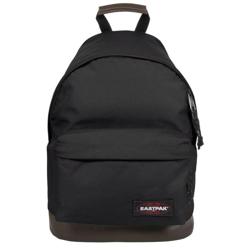 Eastpak Black Leather Wyoming Backpack - Durable Everyday Carryall.